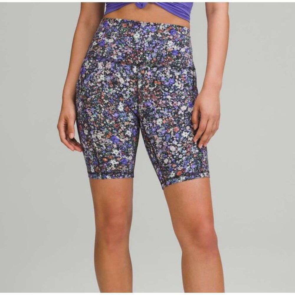 Lululemon Align High-Rise Flower Burst 8" Pockets Biker Short Women's Size 0 (XS